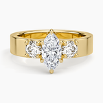 Peyton Three Stone Diamond Ring (1/2 ct. tw.) Yellow Gold 18k Marquise Engagement Ring