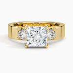 Peyton Three Stone Diamond Ring (1/2 ct. tw.) Yellow Gold 18k Princess Engagement Ring