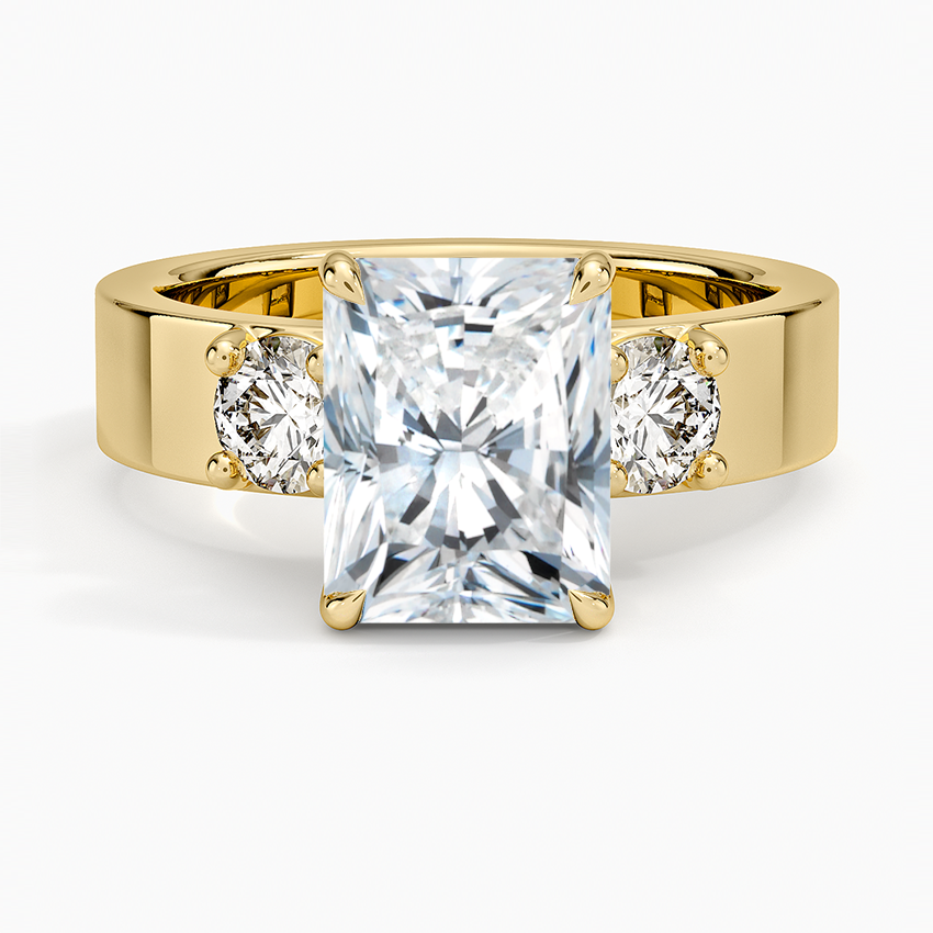 Peyton Three Stone Diamond Ring (1/2 ct. tw.) Yellow Gold 18k Radiant Engagement Ring