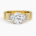 Peyton Three Stone Diamond Ring (1/2 ct. tw.) Yellow Gold 18k Round Engagement Ring