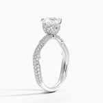 Rose Thorn Diamond Ring Platinum Cushion Engagement Ring