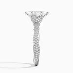 Rose Thorn Diamond Ring Platinum Marquise Engagement Ring