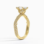 Rose Thorn Diamond Ring Yellow Gold 18k Marquise Engagement Ring