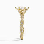 Rose Thorn Diamond Ring Yellow Gold 18k Marquise Engagement Ring