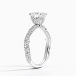 Rose Thorn Diamond Ring Platinum Oval Engagement Ring