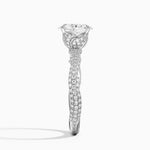 Rose Thorn Diamond Ring Platinum Oval Engagement Ring