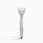 Rose Thorn Diamond Ring Platinum Princess Engagement Ring