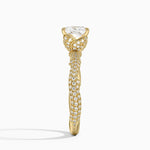 Rose Thorn Diamond Ring Yellow Gold 18k Princess Engagement Ring