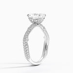 Rose Thorn Diamond Ring Platinum Radiant Engagement Ring