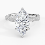 Rose Thorn Diamond Ring Platinum Marquise Engagement Ring