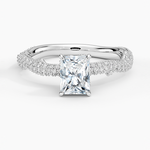 Rose Thorn Diamond Ring Platinum Radiant Engagement Ring