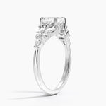 Nadia Taper Diamond Ring Platinum Asscher Engagement Ring