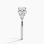 Nadia Taper Diamond Ring Platinum Asscher Engagement Ring