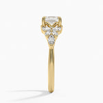 Nadia Taper Diamond Ring Yellow Gold 18k Asscher Engagement Ring