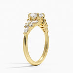 Nadia Taper Diamond Ring Yellow Gold 18k Cushion Engagement Ring