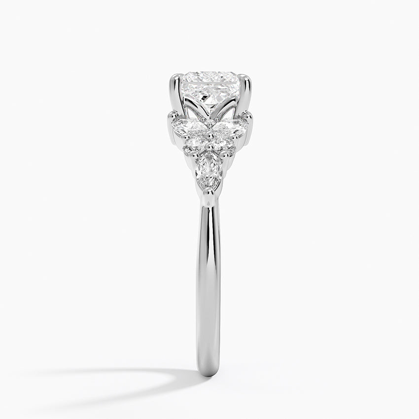 Nadia Taper Diamond Ring Platinum Princess Engagement Ring