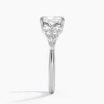 Nadia Taper Diamond Ring Platinum Radiant Engagement Ring
