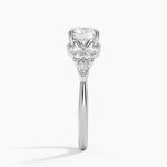 Nadia Taper Diamond Ring Platinum Round Engagement Ring