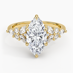 Nadia Taper Diamond Ring Yellow Gold 18k Marquise Engagement Ring