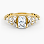 Nadia Taper Diamond Ring Yellow Gold 18k Radiant Engagement Ring