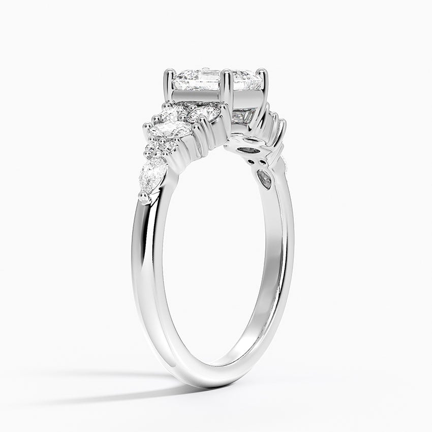 Jacqueline Diamond Ring Platinum Asscher Engagement Ring