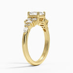 Jacqueline Diamond Ring Yellow Gold 18k Asscher Engagement Ring