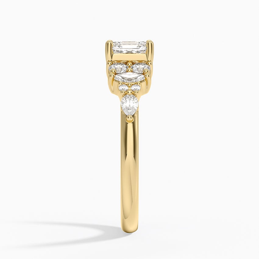 Jacqueline Diamond Ring Yellow Gold 18k Asscher Engagement Ring