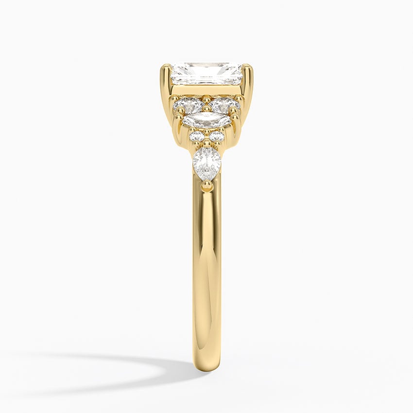 Jacqueline Diamond Ring Yellow Gold 18k Radiant Engagement Ring