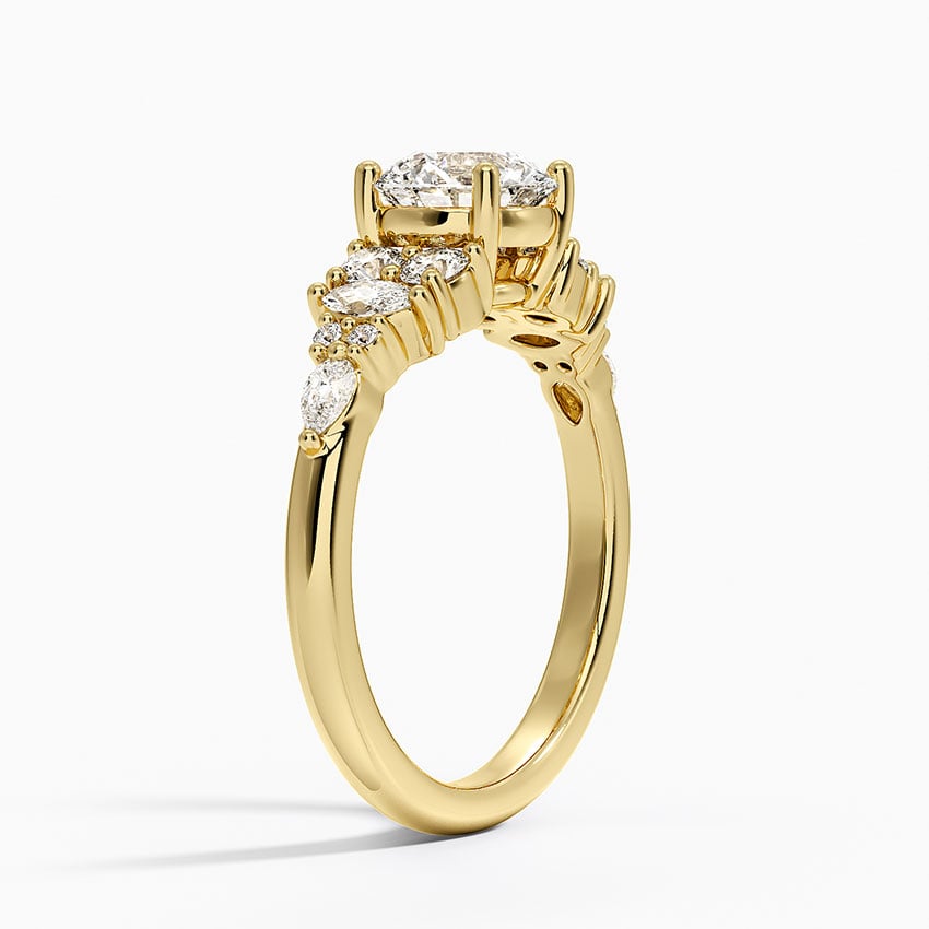 Jacqueline Diamond Ring Yellow Gold 18k Round Engagement Ring