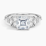 Jacqueline Diamond Ring Platinum Asscher Engagement Ring