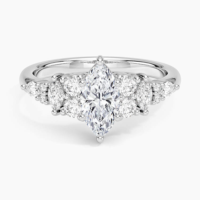 Jacqueline Diamond Ring Platinum Marquise Engagement Ring