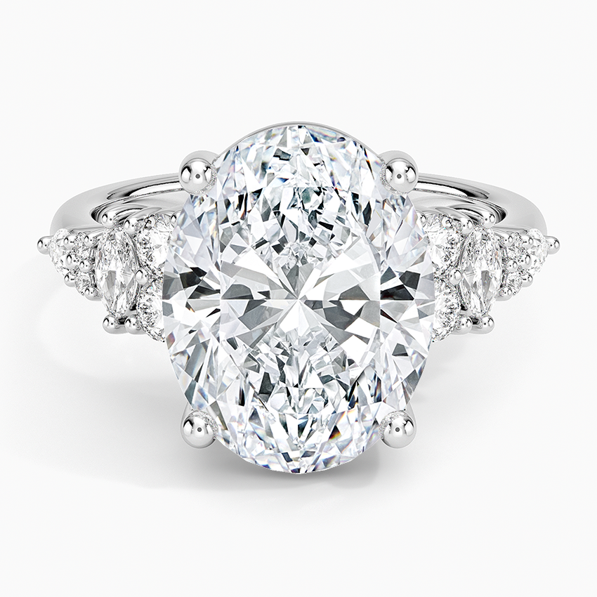 Jacqueline Diamond Ring Platinum Oval Engagement Ring