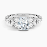 Jacqueline Diamond Ring Platinum Radiant Engagement Ring