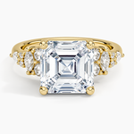 Jacqueline Diamond Ring Yellow Gold 18k Asscher Engagement Ring