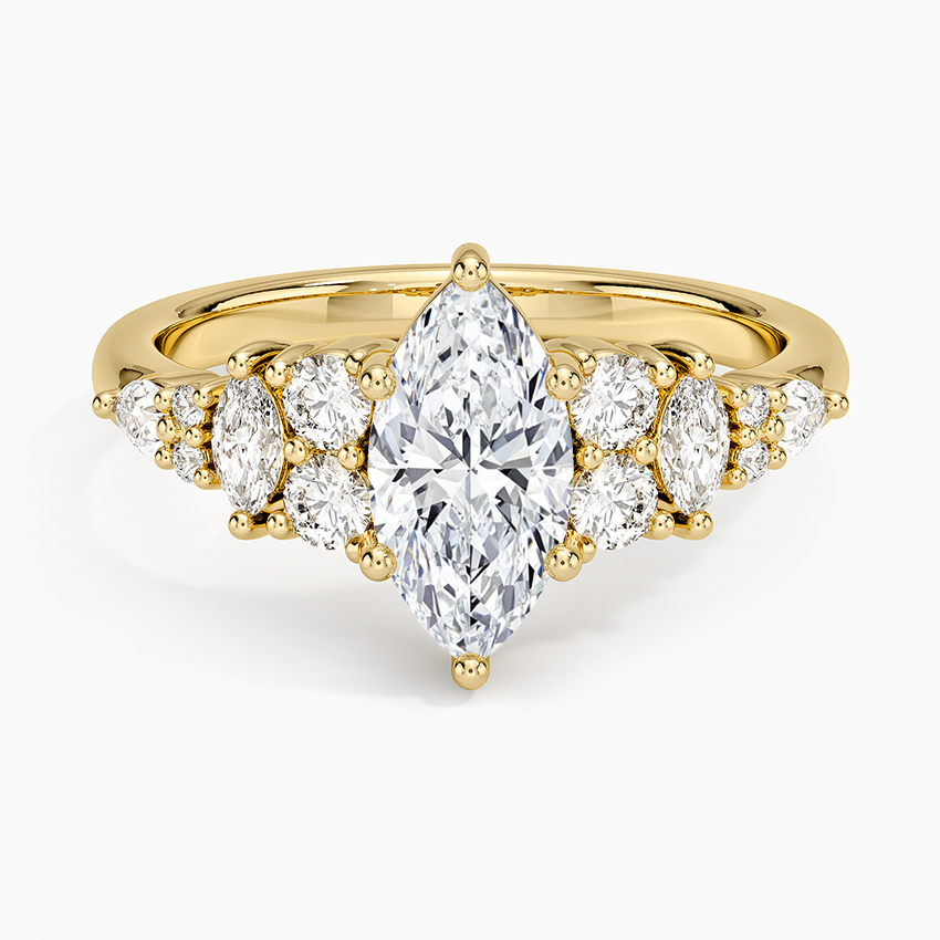 Jacqueline Diamond Ring Yellow Gold 18k Marquise Engagement Ring