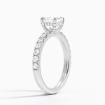 Olympia Half Coverage Diamond Ring Platinum Asscher Engagement Ring