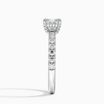 Olympia Half Coverage Diamond Ring Platinum Princess Engagement Ring