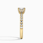 Olympia Half Coverage Diamond Ring Yellow Gold 18k Princess Engagement Ring