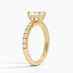 Olympia Half Coverage Diamond Ring Yellow Gold 18k Radiant Engagement Ring
