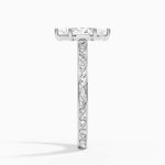 Grove Perfect Fit Engraved Diamond Ring (1/10 ct. tw.) Platinum Marquise Engagement Ring