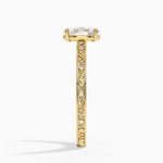 Grove Perfect Fit Engraved Diamond Ring (1/10 ct. tw.) Yellow Gold 18k Oval Engagement Ring
