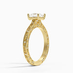 Grove Perfect Fit Engraved Diamond Ring (1/10 ct. tw.) Yellow Gold 18k Princess Engagement Ring
