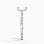 Grove Perfect Fit Engraved Diamond Ring (1/10 ct. tw.) Platinum Radiant Engagement Ring