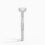 Grove Perfect Fit Engraved Diamond Ring (1/10 ct. tw.) Platinum Round Engagement Ring
