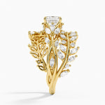 Secret Garden Wrap Diamond Ring Yellow Gold 18k Asscher Engagement Ring