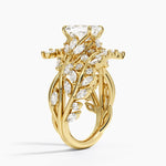 Secret Garden Wrap Diamond Ring Yellow Gold 18k Emerald Engagement Ring