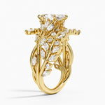 Secret Garden Wrap Diamond Ring Yellow Gold 18k Marquise Engagement Ring