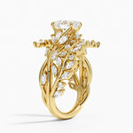 Secret Garden Wrap Diamond Ring Yellow Gold 18k Oval Engagement Ring