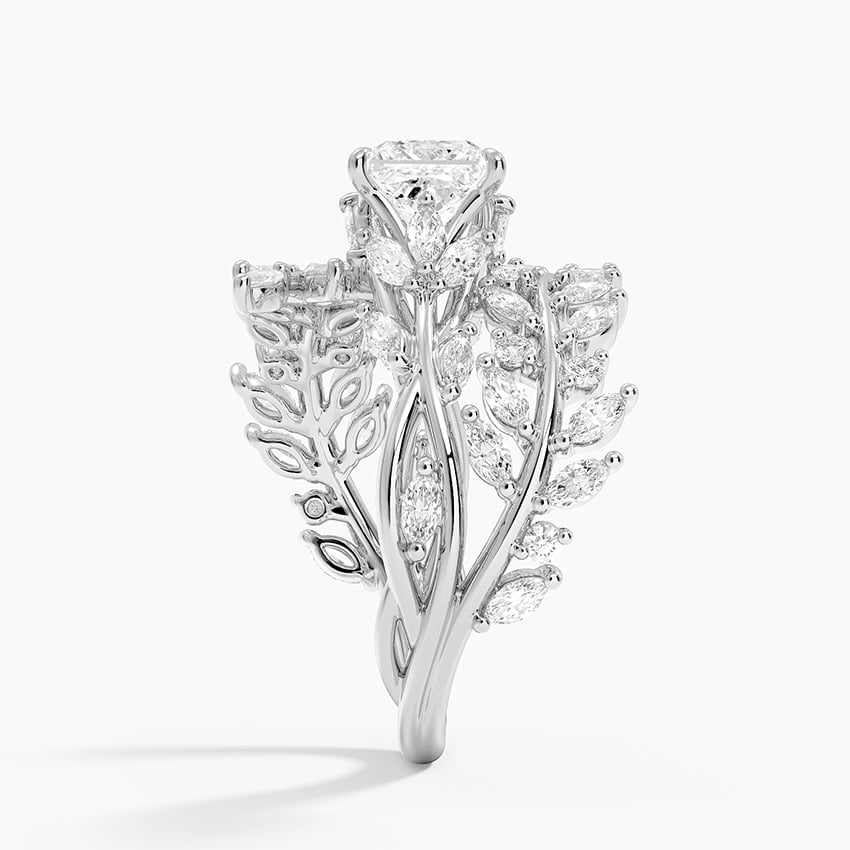 Secret Garden Wrap Diamond Ring Platinum Princess Engagement Ring