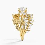 Secret Garden Wrap Diamond Ring Yellow Gold 18k Princess Engagement Ring